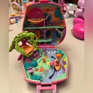 RARE Vintage Polly Pocket Bluebird 1996 Jungle Adventure Playset *Complete